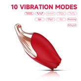 Vibradores de masaje para mujeres con collar de rosas y coqueteo. Vibrador sexual.